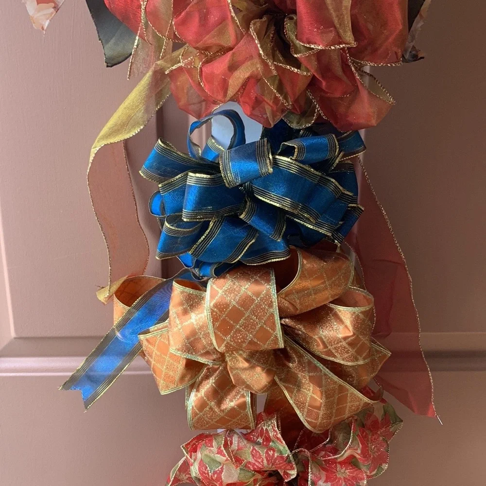 6 handcrafted bows for wreaths, gifts, etc